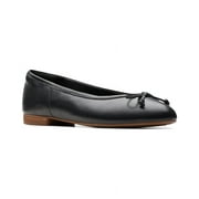 Clarks Fawna Lily Leather Flat, 8, Black